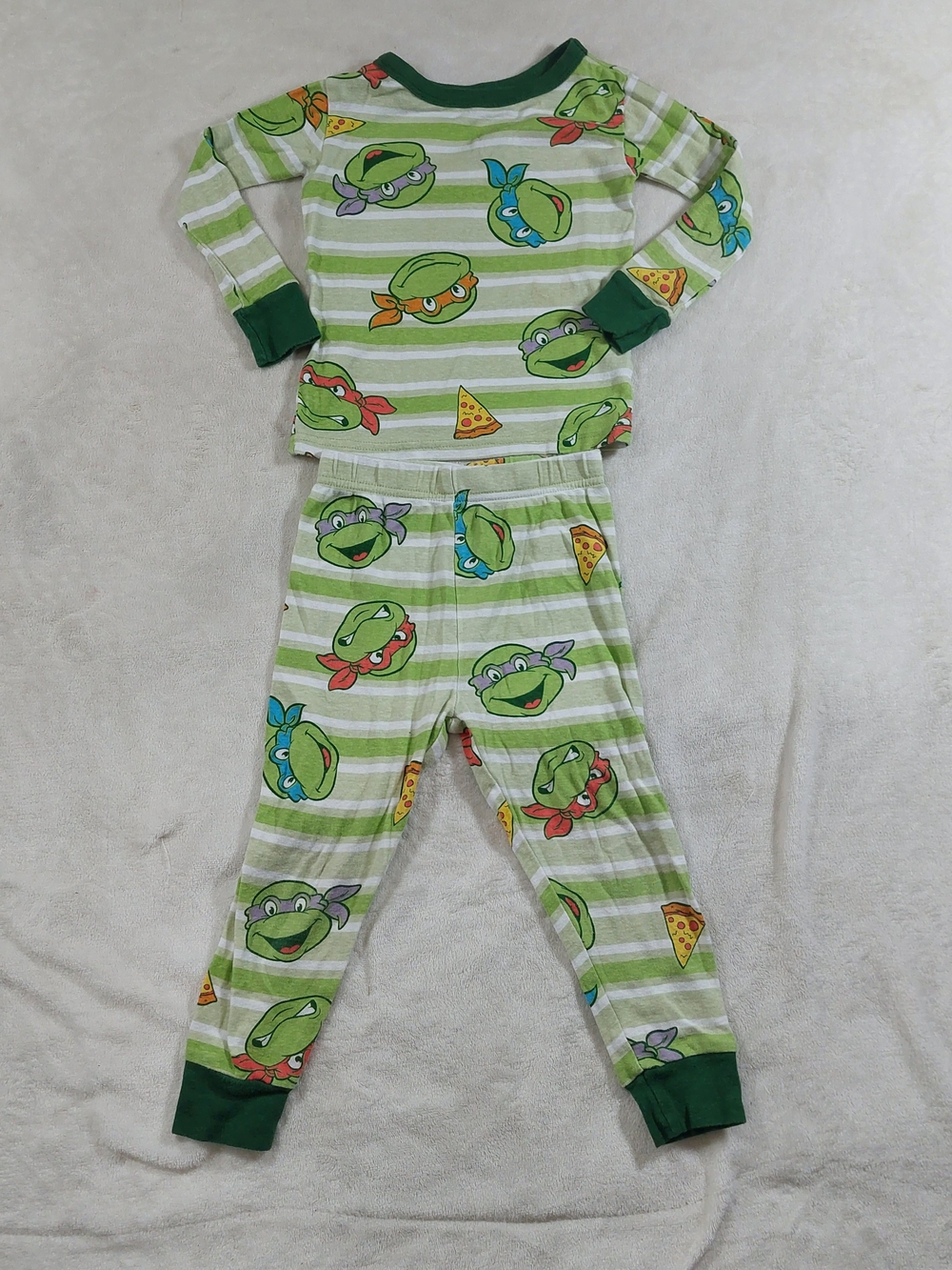 Nickelodeon Green Striped Teenage Mutant Ninja Turtles Pajama Set